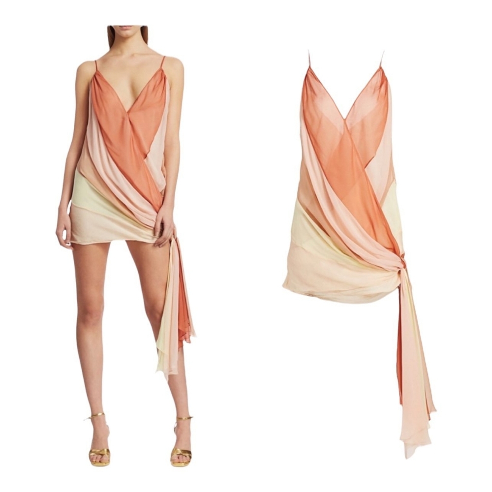 Cinq à Sept Peach and Cream Dress